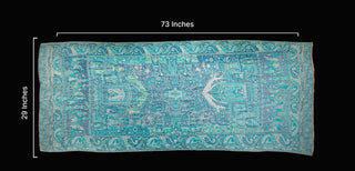 Regal Mughal Dynasty Shawl - Empress Teal