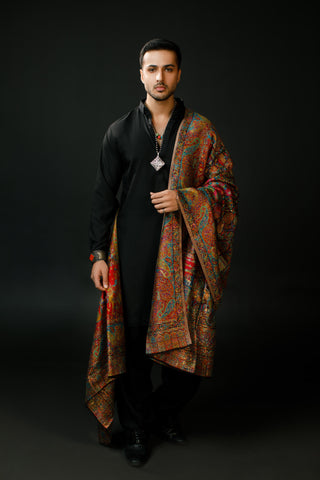 Regal Mughal Dynasty Shawl - Sultana's Alcove