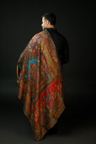 Regal Mughal Dynasty Shawl - Sultana's Alcove