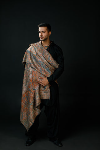 Regal Mughal Dynasty Shawl - Sultana Dunes