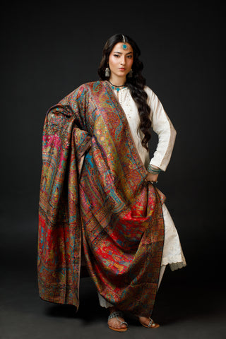 Regal Mughal Dynasty Shawl - Sultana's Alcove