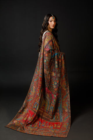 Regal Mughal Dynasty Shawl - Sultana's Alcove