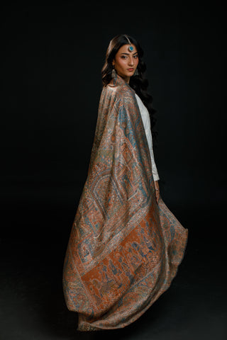 Regal Mughal Dynasty Shawl - Sultana Dunes
