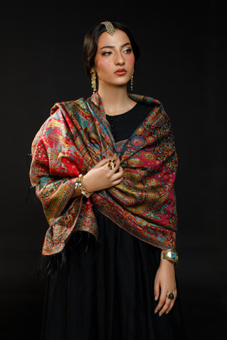 Regal Mughal Dynasty Shawl - Sultana's Alcove
