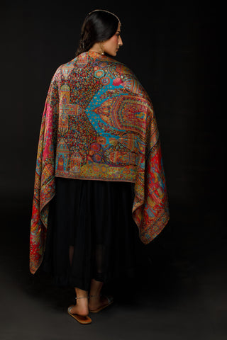 Regal Mughal Dynasty Shawl - Sultana's Alcove