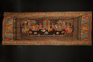Regal Mughal Dynasty Shawl - Mughal Courtyard