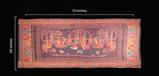 Regal Mughal Dynasty Shawl - Mughal Courtyard