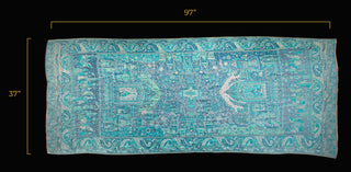 Regal Mughal Dynasty Shawl - Empress Teal
